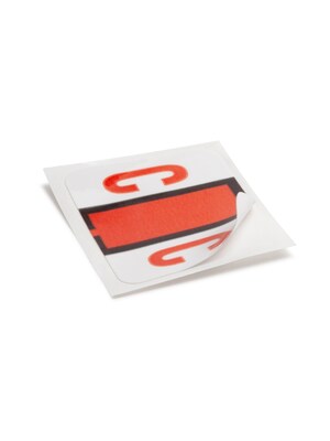Smead BCCR Color Coded Alphabetic Labels, C, Dark Orange, 500/Roll (67073)