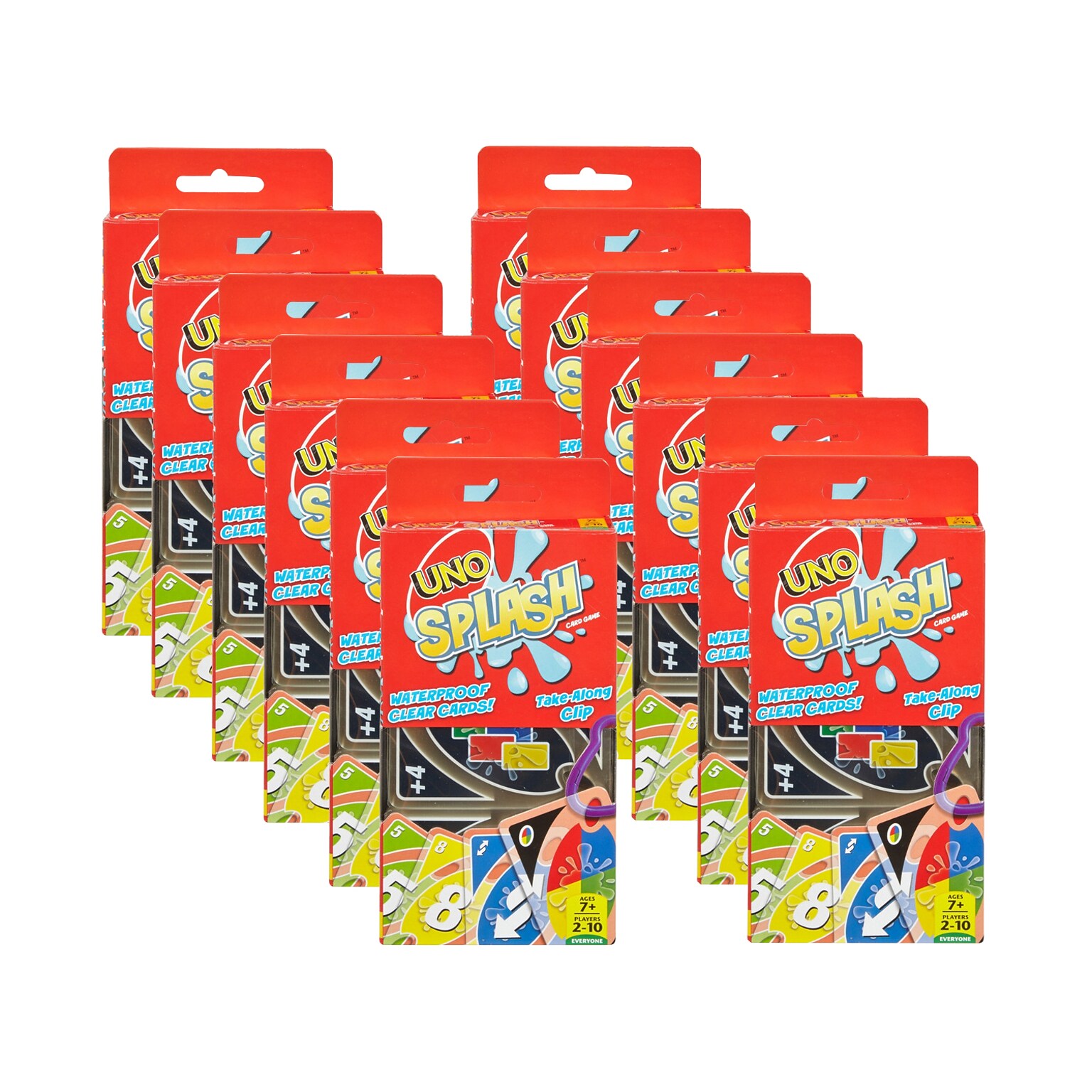 Mattel UNO Splash Card Game, 12/Pack (DHW42)