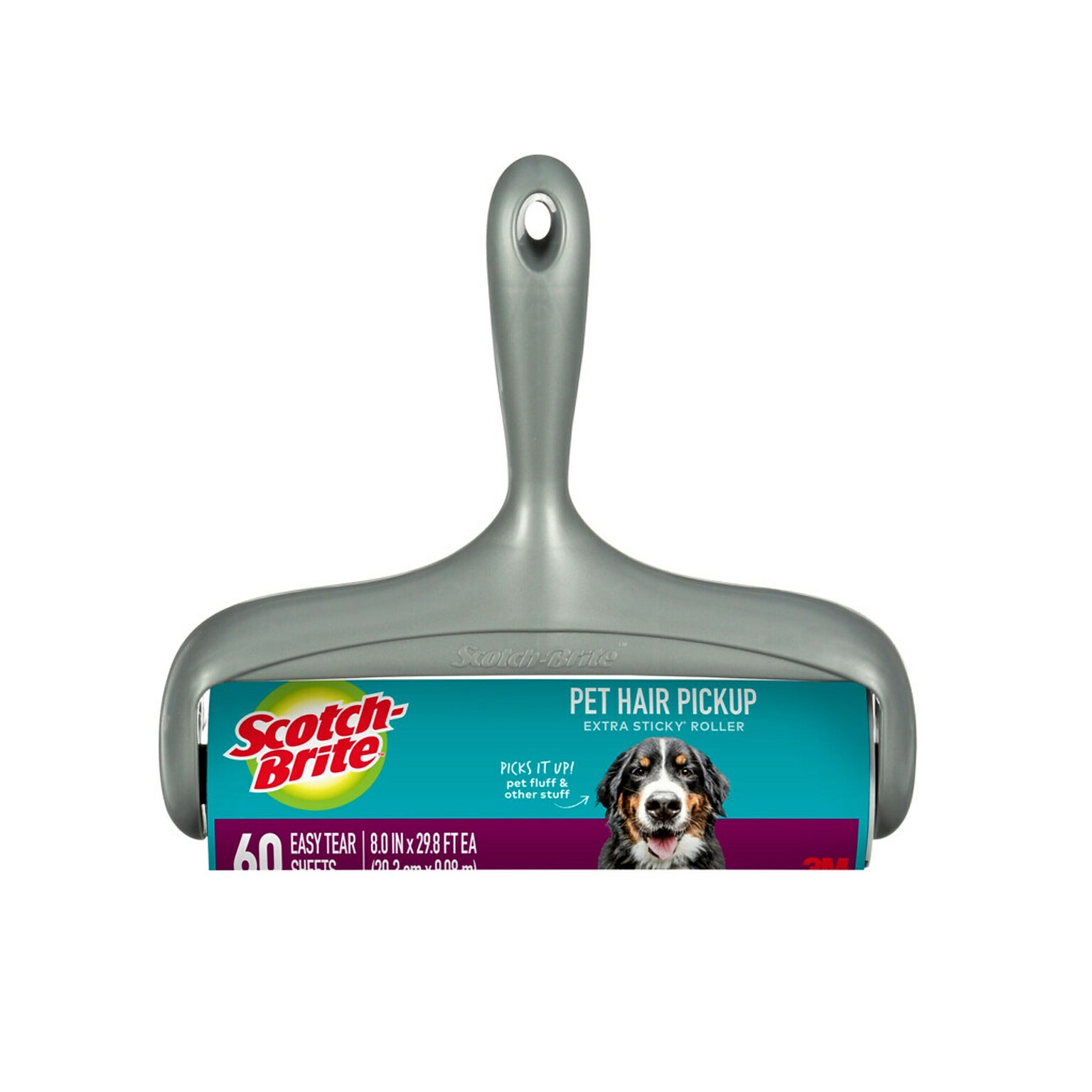 Scotch-Brite Pet Hair Pickup Large Surface Roller, 60 Sheets/Roll (839LSR-60-4)
