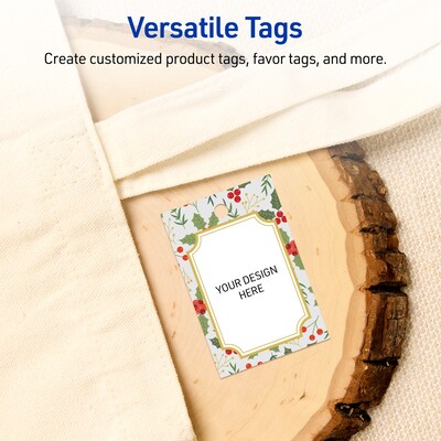 Avery  3" Blank Price & Merchandise Tags, White, 80/Carton (S00-FEA-PRMWT10)