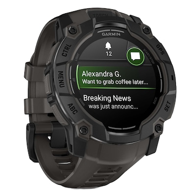 Garmin Instinct 3 AMOLED GPS Smartwatch, Black & Charcoal, 50mm (GRM0302000)