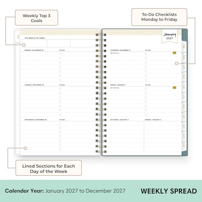 2027 Blue Sky Day Designer 5 x 8 Weekly & Monthly Planner (163812)