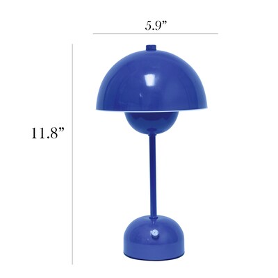 Simple Designs Mushroom Magic LED Table Lamp, Blue (LD1069-BLU)