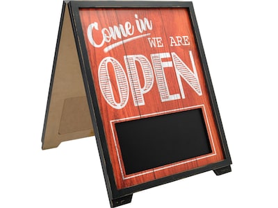 Excello Global Products Open/Closed Outdoor A-Frame Sidewalk Sign, 13 x 17, Multicolor (EGP-HD-020