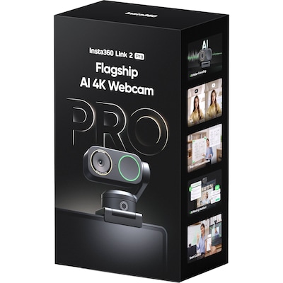Insta360 Link 2 Pro HD 4K WebCam, Magnetic Mounted, Black (CINSABPA)