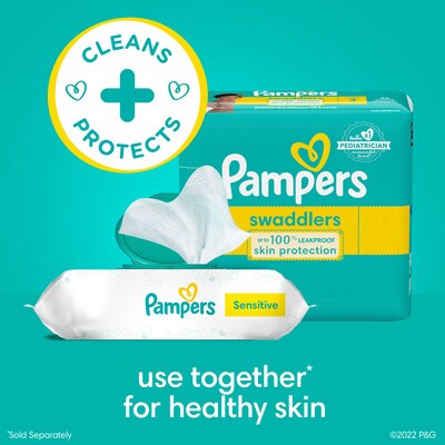 Pampers Baby Wipes Sensitive Perfume Free, 7X Refill Packs, 588/Carton (75461)