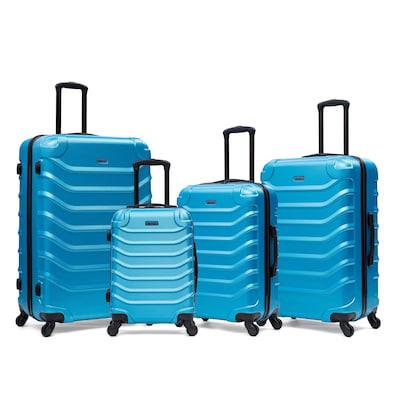 InUSA Endurance 4-Piece Hardside Spinner Luggage Set, TSA Checkpoint Friendly, Teal (IUENDSMLXL-TEA)