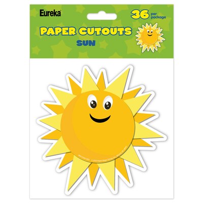 Eureka Growth Mindset Sun Paper Cut Outs, 36 Per Pack, 3 Packs (EU-841556-3)