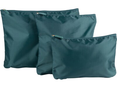 G Force 6-Piece Fabric Travel Pouch Set, Water Resistant, Emerald (27105-EMERALD)