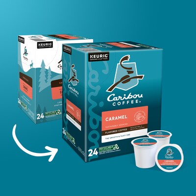 Caribou Coffee Caramel Hideaway Coffee Keurig® K-Cup® Pods, Medium Roast, 24/Box (736685)
