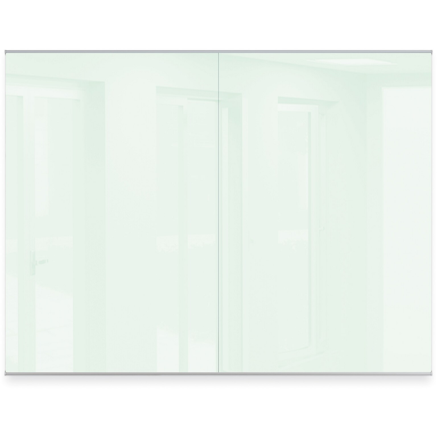 MooreCo Unity Commercial Series Magnetic Glass Dry Erase Wall, 6H x 8W (GWD608-GLOSSWHITE)