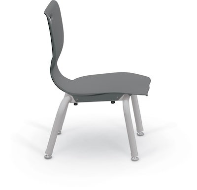 MooreCo 10" Hierarchy Student Chair with 4 Legs, Grey/Platinum Base (703673561730)