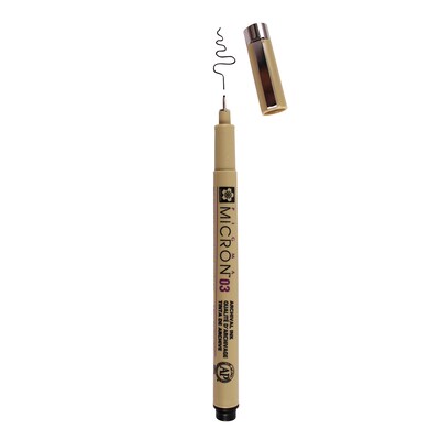Sakura Pigma Micron Pen, Fineliner, Black Ink, 6/Pack (SAKXSDK0349-6)