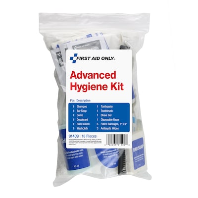 First Aid Only Advanced Hygiene 18 Piece Kit, 12/Carton (91409)