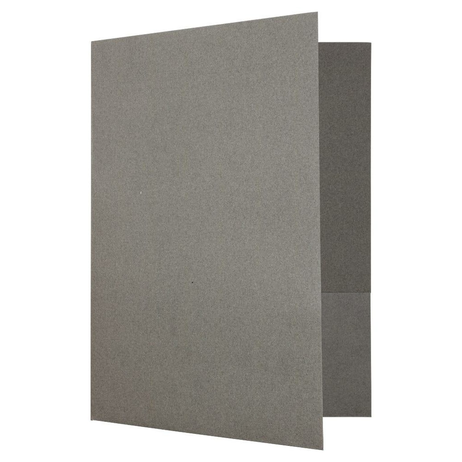 JAM Paper Two-Pocket Linen 2 Pocket Cardstock Presentation Folder, Gray, 25/Pack (386LGYA)