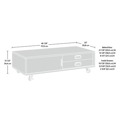 Sauder Boulevard Café 46"W x 22"D Coffee Table, Black (420645)