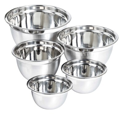 LexiHome Stainless 5 PC Steel Mixing Bowl Set
