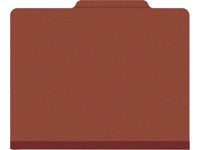 Medical Arts Press Pressboard Classification Folder, 2 Dividers, 2" Expansion, Letter Size, Red, 10/Box (DV-T42-26-3RED)