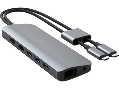 Hyper Products VIPER 10-Port USB-C Hub, Gray (HD392-GRAY)