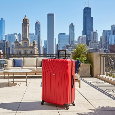 InUSA Vasty 33.86 Hardside Suitcase, 4-Wheeled Spinner, TSA Checkpoint Friendly, Grey (IUVAS00XL-GRE)