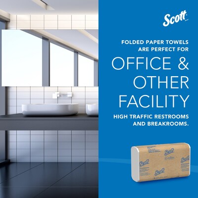 Scott Essential Recycled C-Fold Paper Towels, 1-Ply, 200 Sheets/Pack, 9 Packs/Carton (03623)