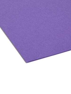 Smead Interior File Folders, 1/3-Cut Tab, Letter Size, Purple, 100/Box (10283)