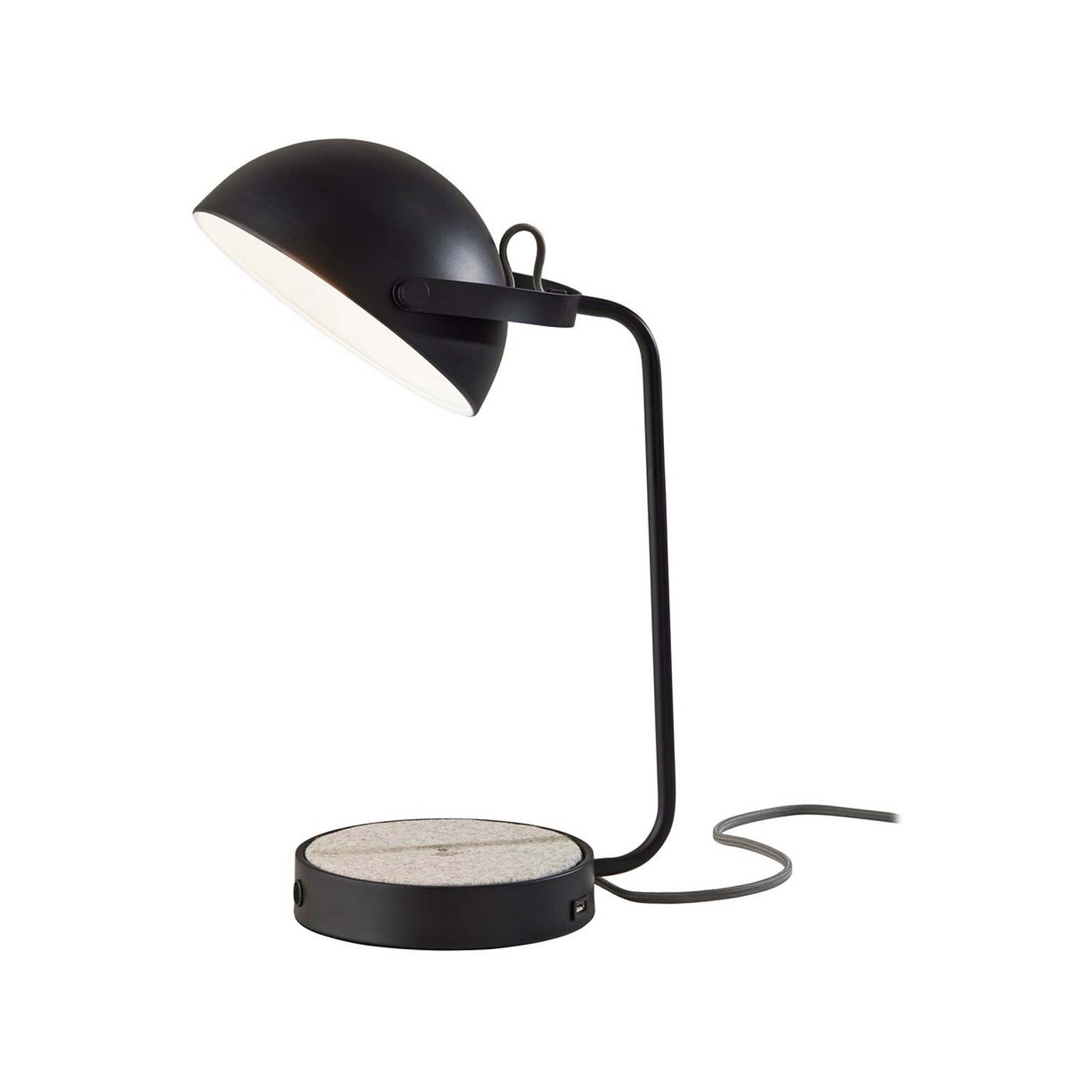 Adesso Brooks Desk Lamp, 18, Black Metal (3000-01)