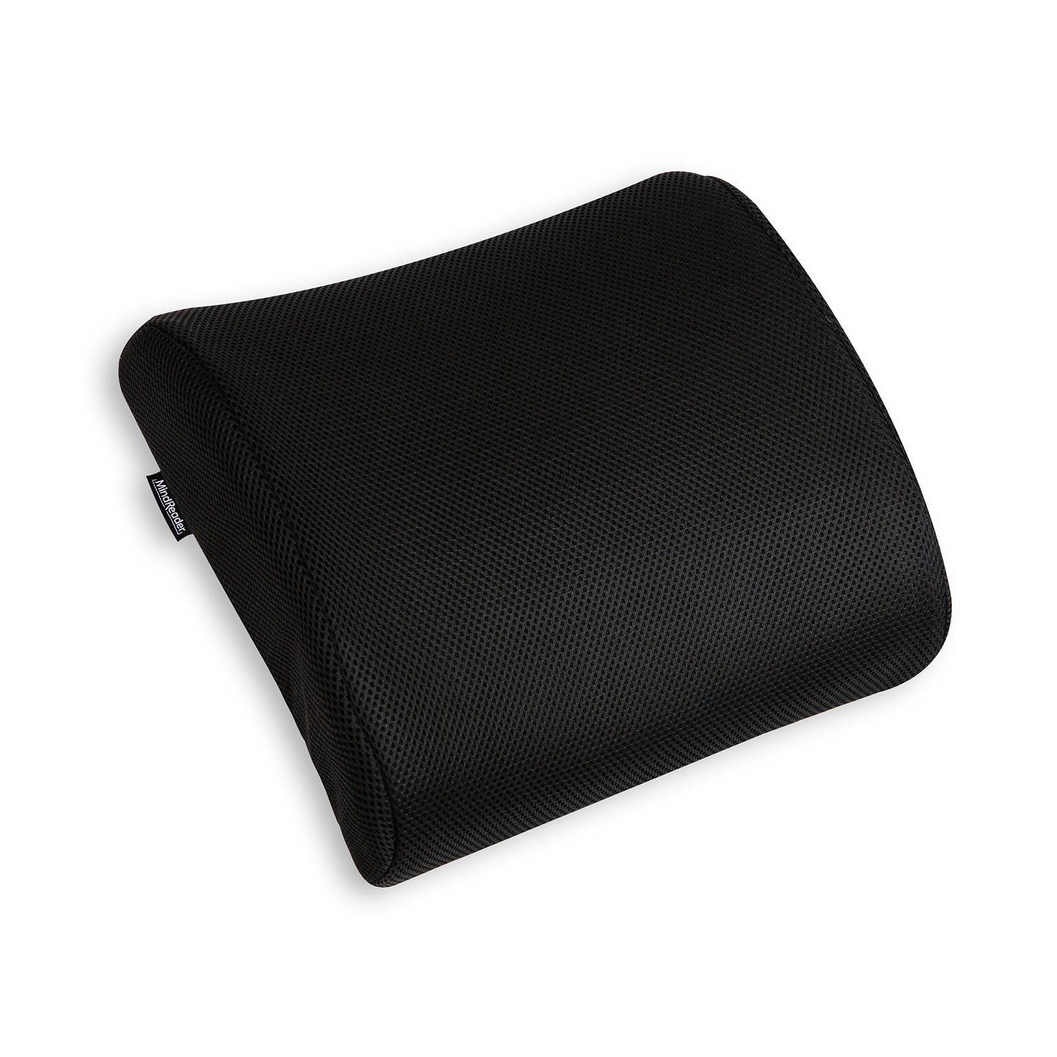 Mind Reader Memory Foam Ergonomic Lower Back Cushion Office Chair Support, Black (BACKFOAM-BLK)