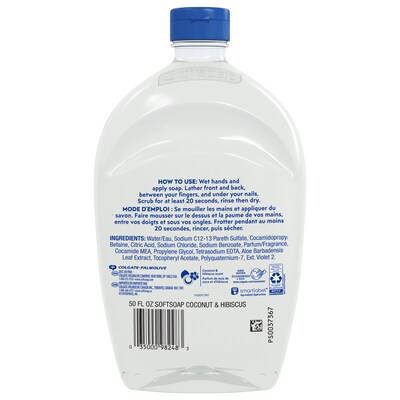 Softsoap Liquid Hand Soap Refill, Coconut & Hibiscus Scent, 50 Fl. Oz. (US07162S)