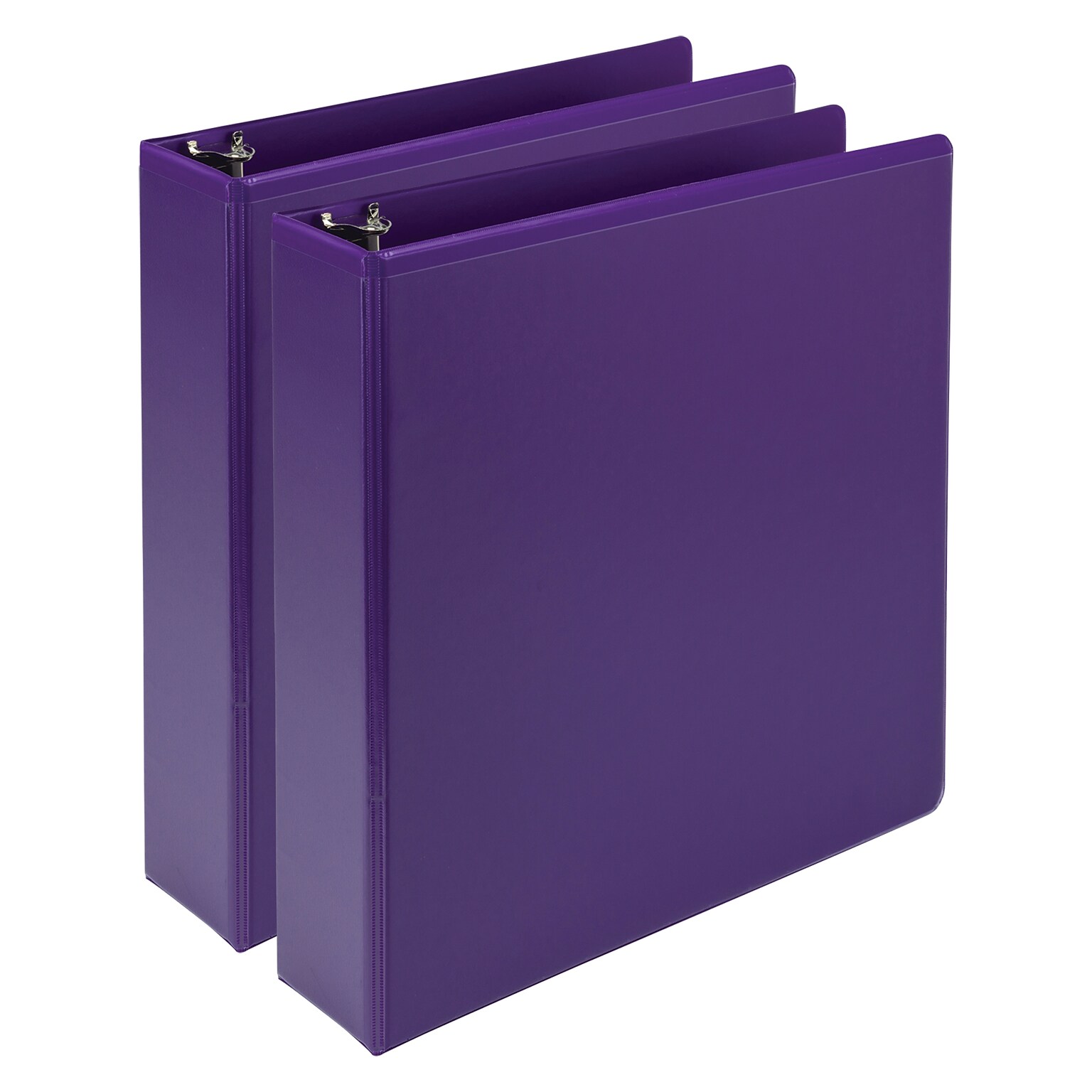 Samsill Earths Choice Plant-Based 2 View Binders,  3-Ring , Made in USA, Purple, 2/Pack (SAMU86608)