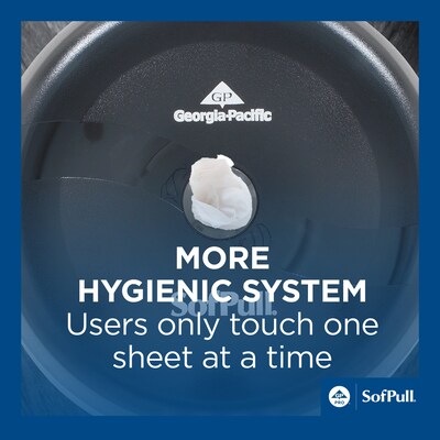 SofPull Georgia-Pacific High-Capacity Center Pull Bathroom Dispenser, Translucent Smoke (56501)