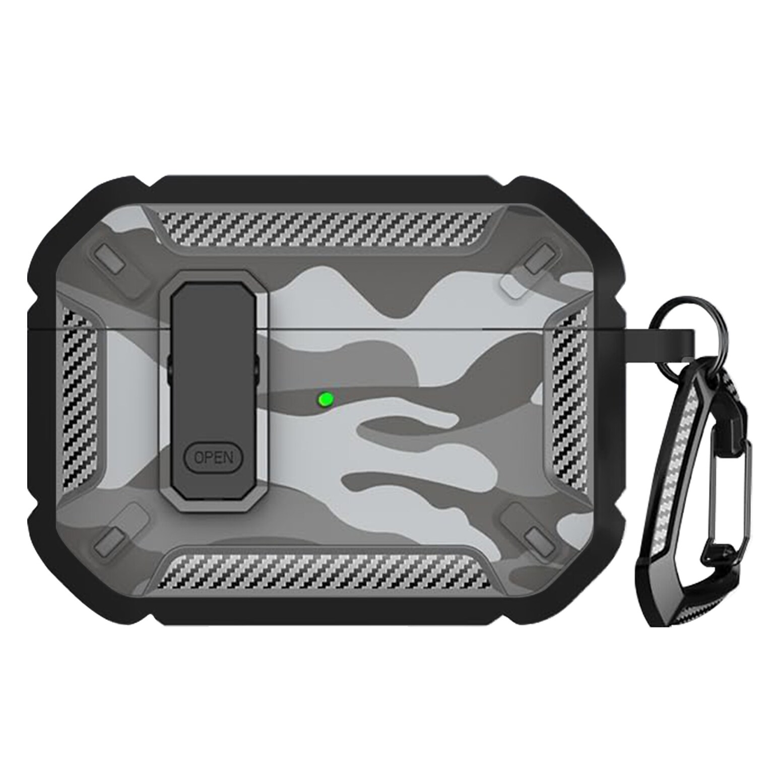 SaharaCase Raider Series Heavy Duty Secure Lock Case for Airpods Pro 3, Shock Absorbing Corners, Camo Gray (HP00224)