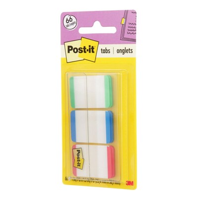 Post-it Tabs, 1" Wide, Assorted Colors, 66 Tabs/Pack (686L-GBR)