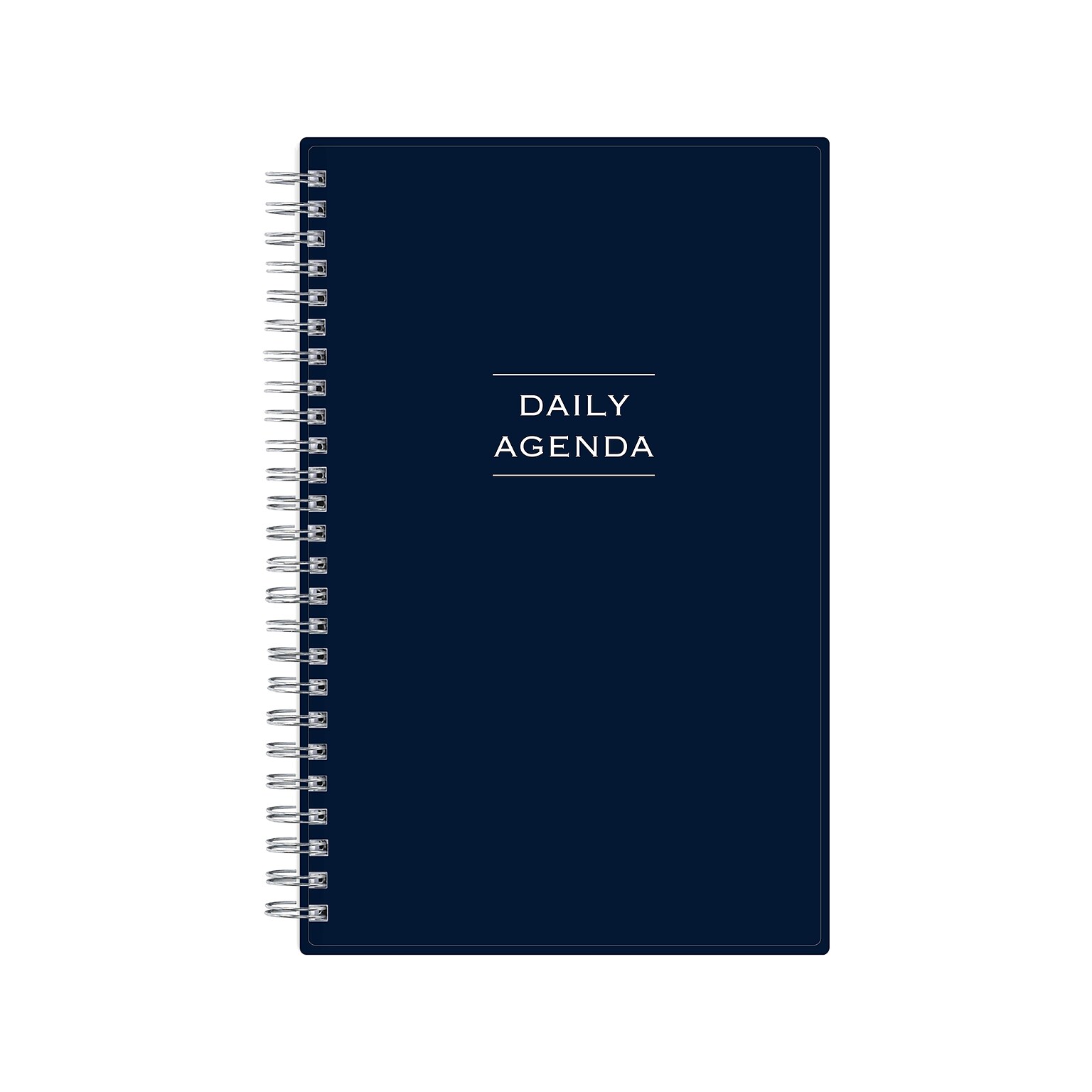 Blue Sky Perpetual 5.5 x 8.5 Daily Planner, Plastic Cover, Navy Blue (141138)