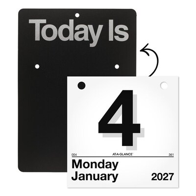 2027 AT-A-GLANCE Today Is 6" x 6" Daily Calendar Refill Pages, White/Black (K1-50-27)