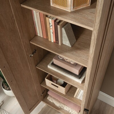 Sauder HomePlus 71"H Storage Cabinet with 5 Shelves, Brushed Oak (438279)
