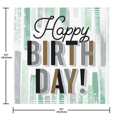 Creative Converting Minted Milestone Happy Birthday Paper Napkins, 192/Pack (372545)