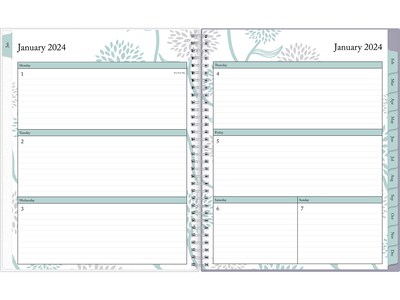 2024 Blue Sky Rue Du Flore 8.5" x 11" Weekly & Monthly Planner, Blue/Purple (101602-24)