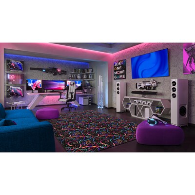 Joy Carpets Dynamo Nylon 6' x 6' Machine Tufted Rug, Fluorescent (455P)