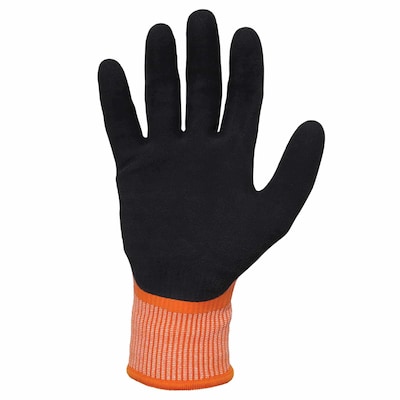 Ergodyne ProFlex 7551 Waterproof Cut-Resistant Winter Work Gloves, ANSI A5, Orange, Large, 1 Pair (17674)