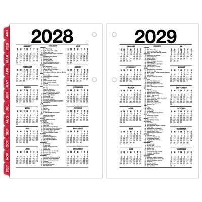2027 AT-A-GLANCE 6" x 3.5" Daily Calendar Refill Pages, White/Black (E717T-50-27)