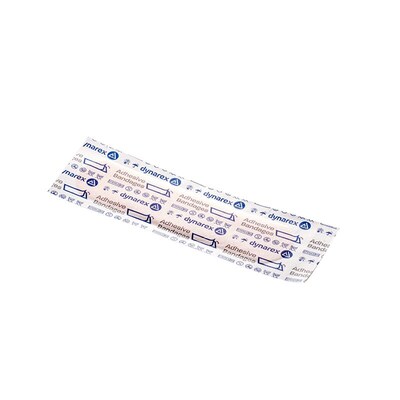 Dynarex DynaSafety 3/4" x 3" Fabric Adhesive Bandages, Beige, 100 Bandages/Box, 24 Boxes/Carton (3611)