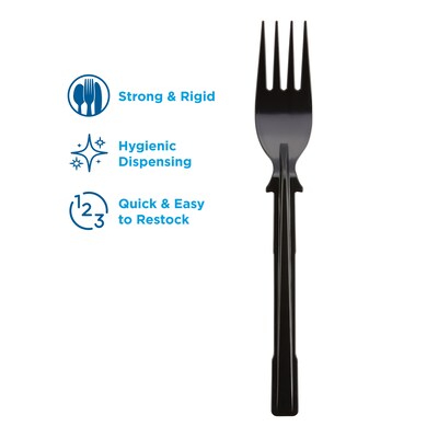 Dixie Ultra SmartStock Series-T Polystyrene Fork Refill, Black, 960/Carton (DUSSF5)