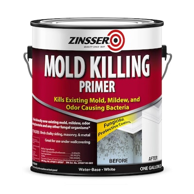 Zinsser Mold Killing Primer, Interior/Exterior, 1 Gallon Bucket, Flat White, 2/Carton (RST276049CT)
