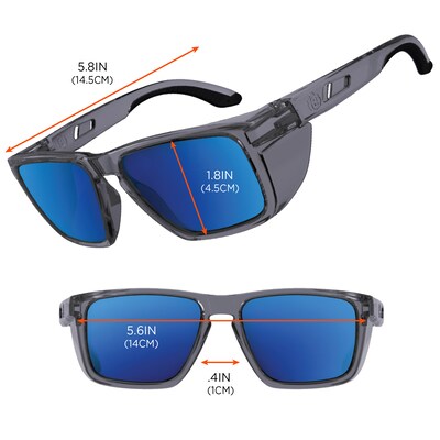 Ergodyne Skullerz SIXTEN-AFASPM Anti-Fog Safety Glasses, Blue Lens (58240)