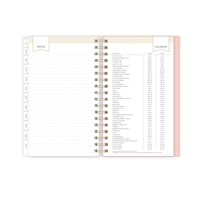 2026-2027 Blue Sky Day Designer Floral Cream 3" x 6" Academic Year Weekly & Monthly Planner, Plastic Cover (161399)