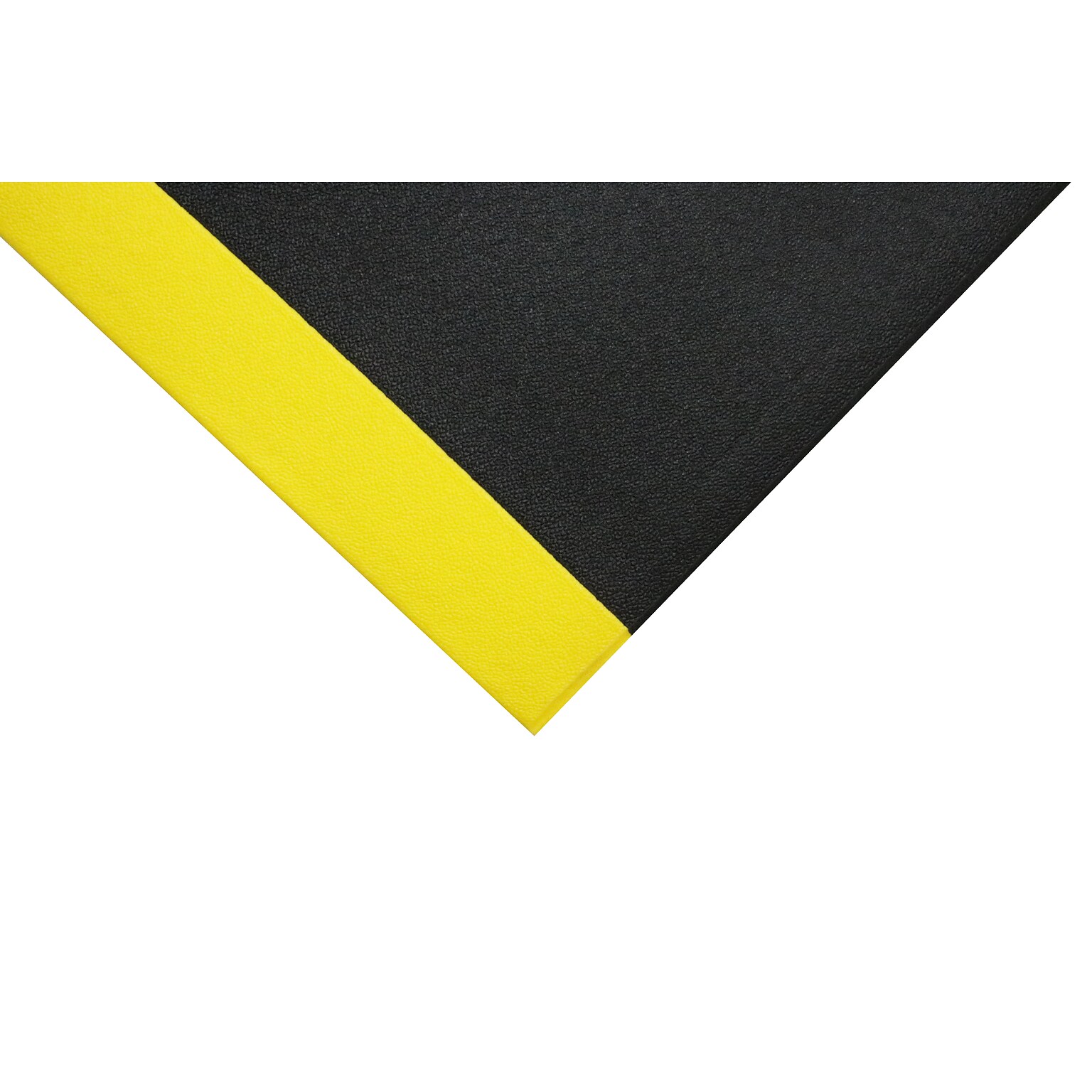 M + A Matting Sure Cushion Anti-Fatigue Commercial Textured Floor Mat, 3 x 60, Charcoal/Yellow (4271360100)