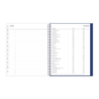 2025-2026 Blue Sky Colorblock 8.5" x 11" Academic Year Weekly & Monthly Planner, Plastic Cover, Blue (156066-A26)