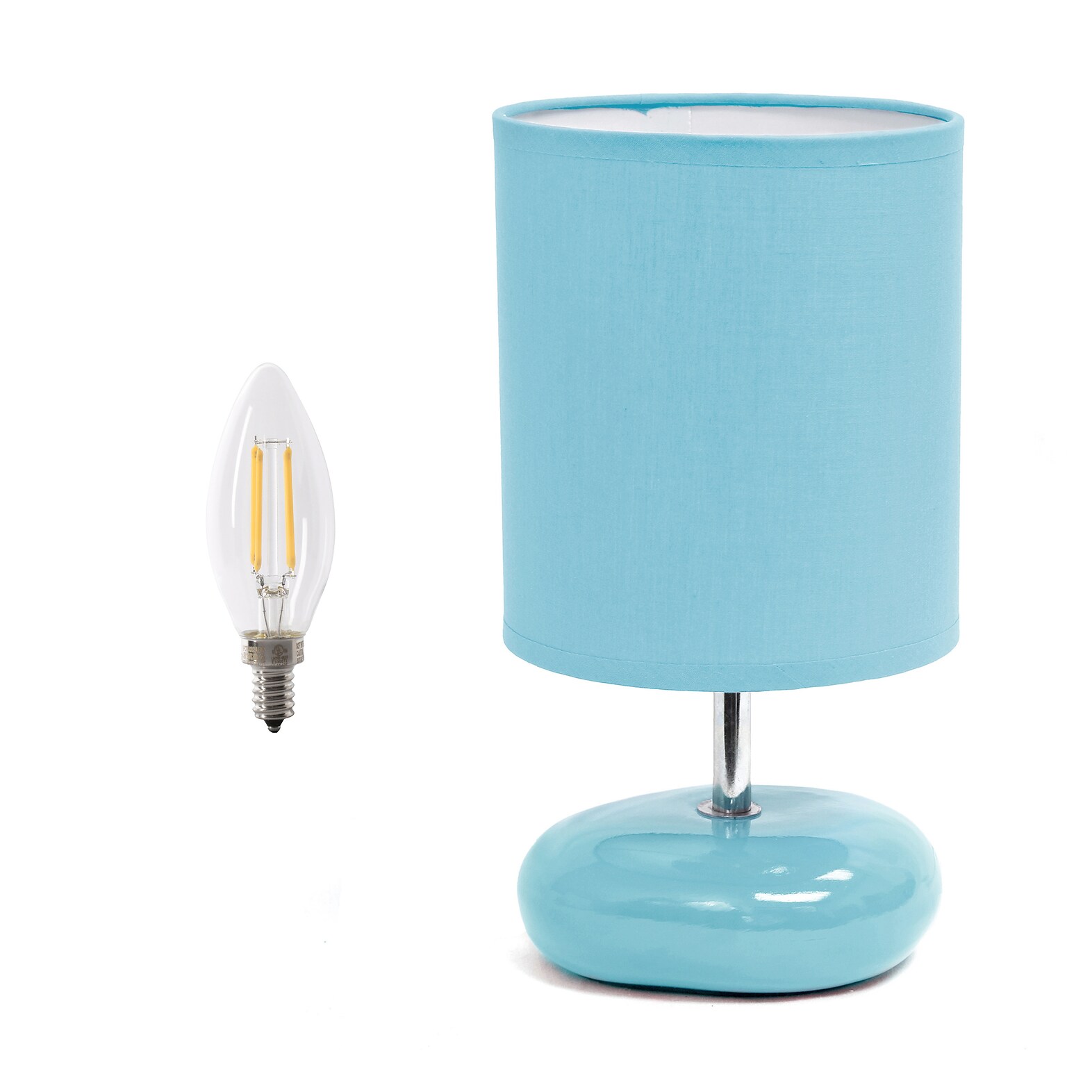 Simple Designs 10.24 LED Table Lamp, Blue (LT2005-BLU-LB)
