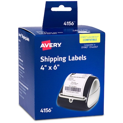 Avery Thermal Shipping Labels, 4 x 6, White, 220 Labels/Roll, 1 Roll/Box (4156)